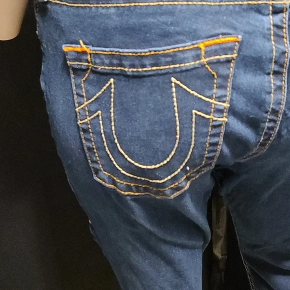 True Religion Dark Blue Curvy Skinny Old Jeans Size 11 - Picture 8 of 12